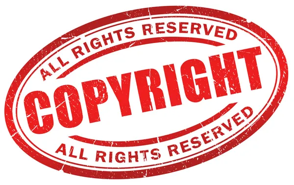 Simbolo di copyright grunge — Foto Stock