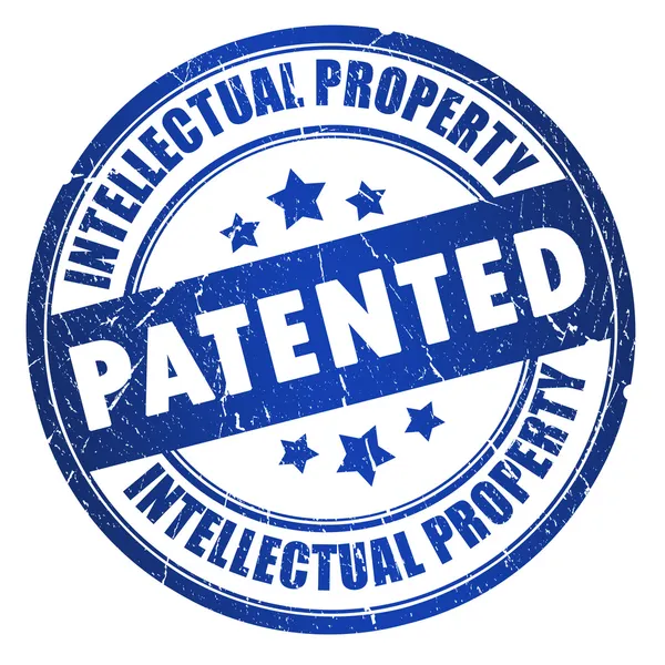 知的財産権特許取得済みスタンプ — ストック写真