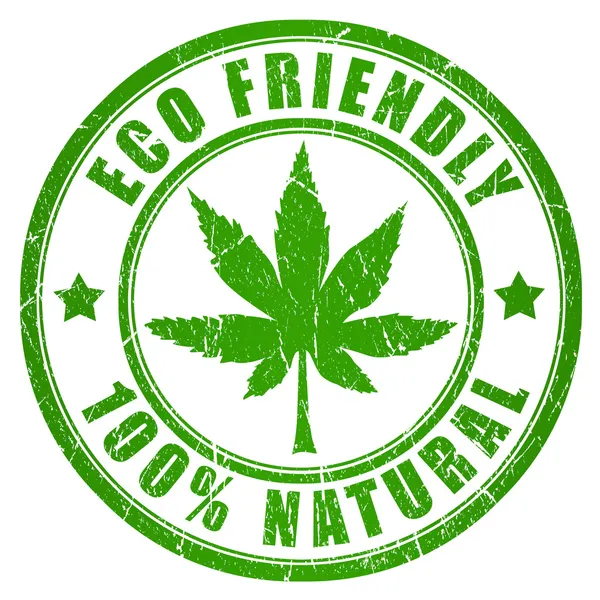 Konopi eco przyjazny pieczęć — Zdjęcie stockowe