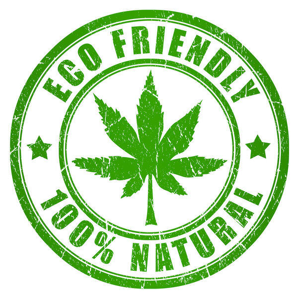 Cannabis eco friendly stamp
