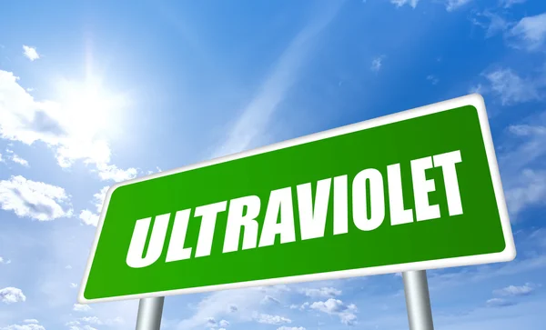 Ultraviolett varningstecken — Stockfoto