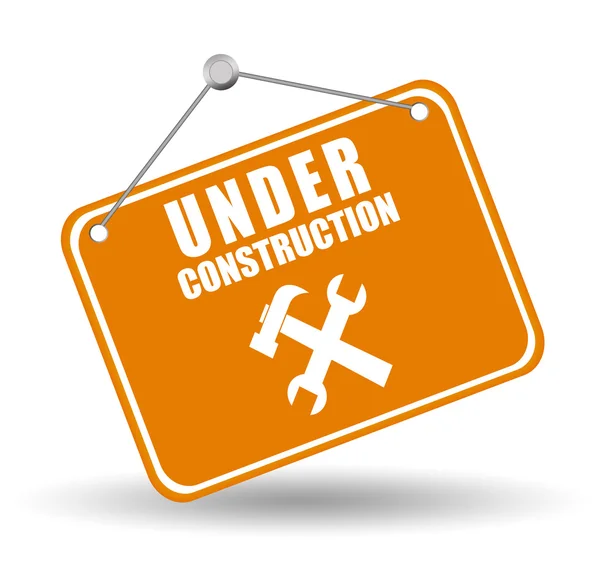 Under construction placard — Stock Photo, Image