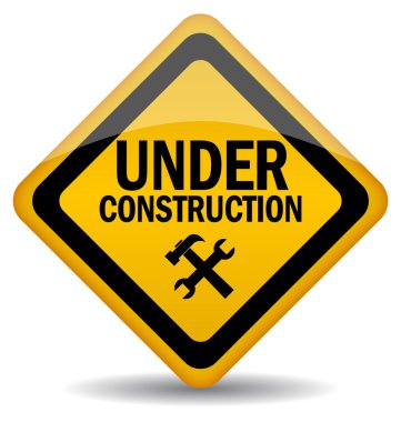 Vector sign under construction clipart