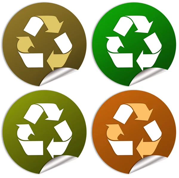 Recycled stickers — Stock Photo, Image