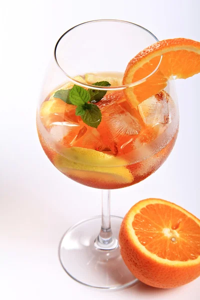 Elegantní skleněná ovocný koktejl — Stock fotografie