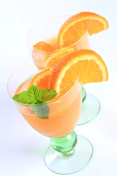 桔子汁水果鸡尾酒 — 图库照片