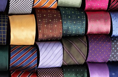 Collection of colorful ties clipart