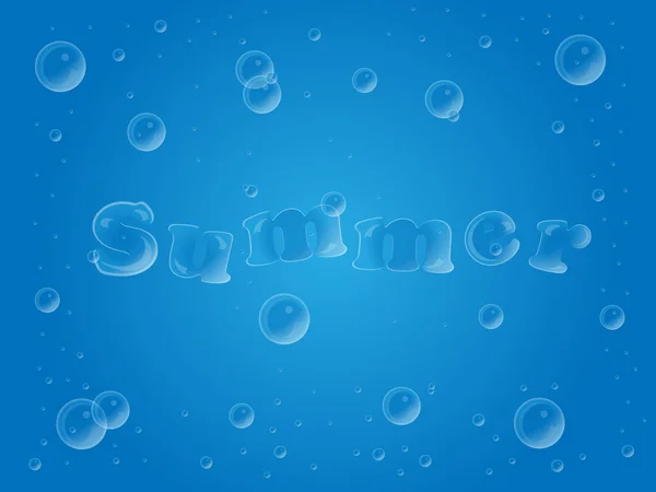 Bubbly fondo de texto de verano — Vector de stock