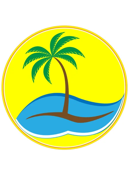 Yaz? Tropikal logosu — Stok Vektör