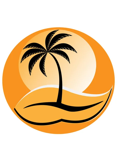 Logo tropicale — Vettoriale Stock