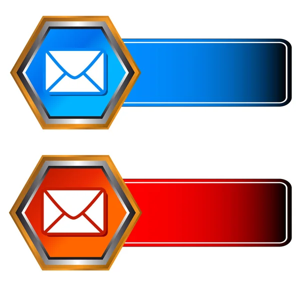 Три иконки почты — стоковый вектор