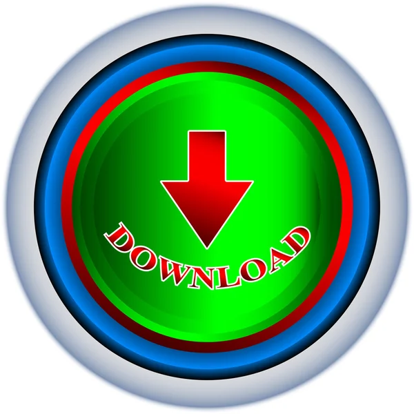 Botão de download — Vetor de Stock