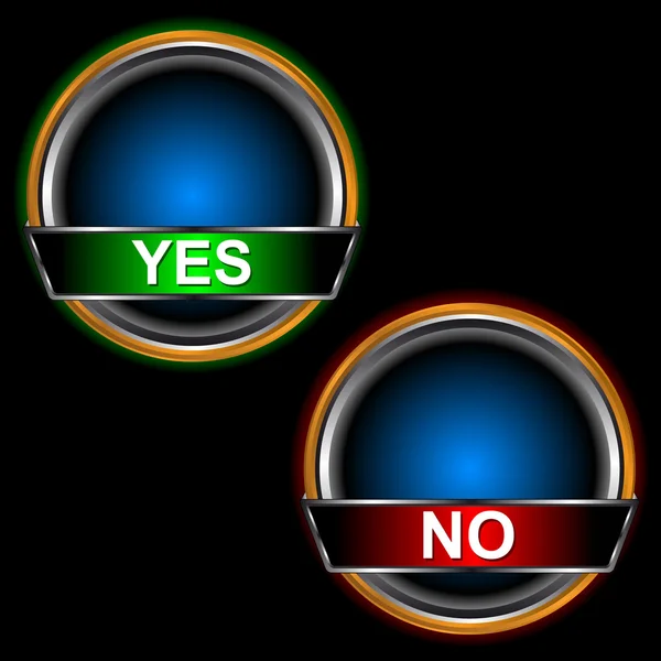Düğmeleri Evet ve Hayır — Stok Vektör