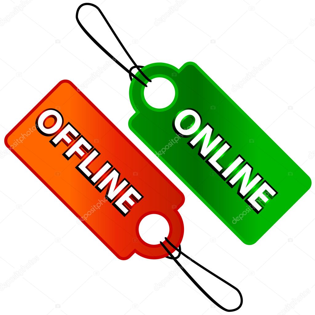  Online  and offline  icon   Stock Vector  ylivdesign 10989831