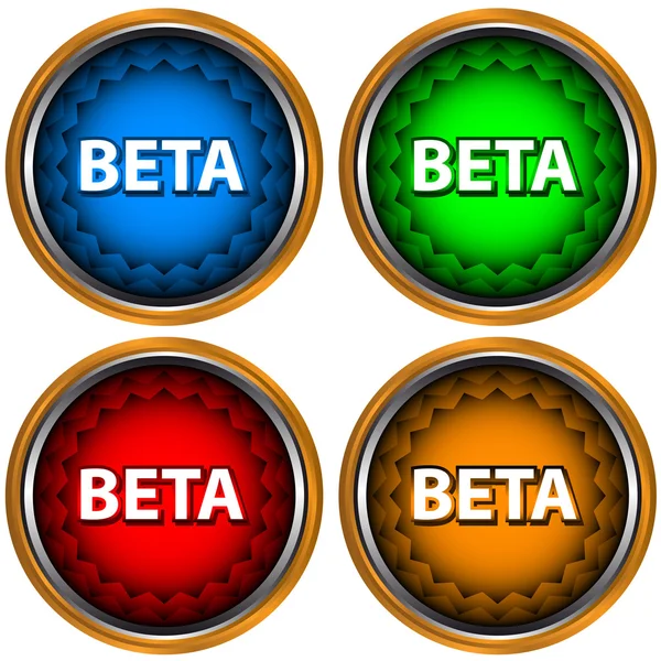 Beta icons — Stock Vector