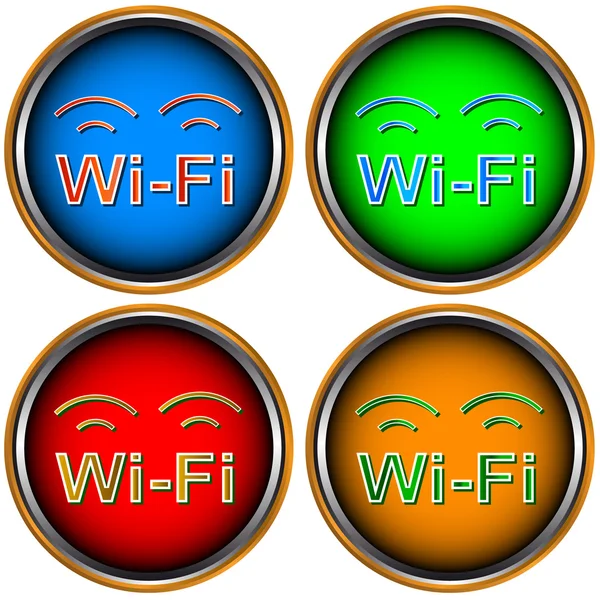 Čtyři ikony wi-fi — Stockový vektor