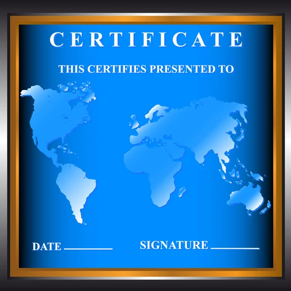 El certificado — Vector de stock