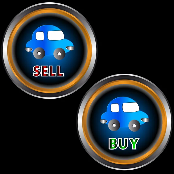 Buttons sell and buy — Stock Vector