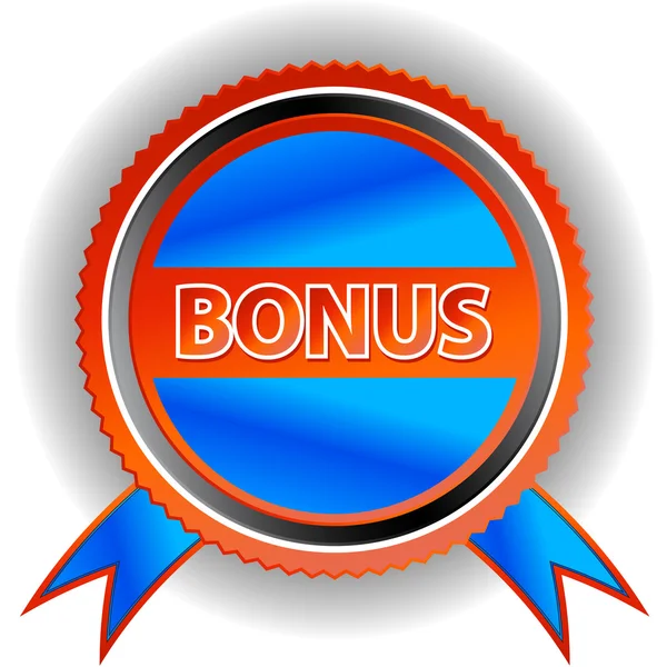 Ikona niebieski bonus — Wektor stockowy