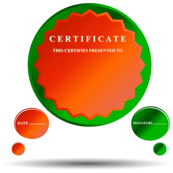 Nuevo certificado — Archivo Imágenes Vectoriales