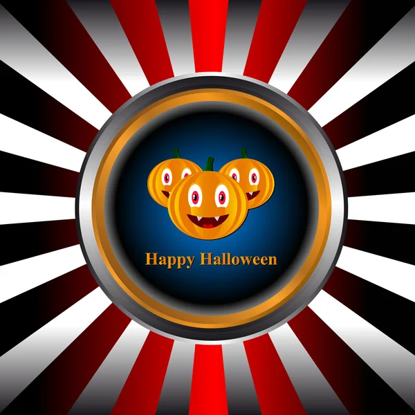 Citrouilles dans un Halloween — Image vectorielle