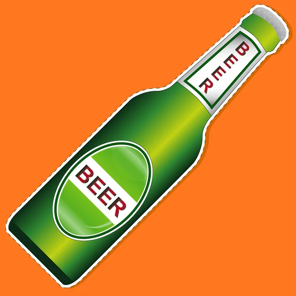 Pivní láhev — Stockový vektor