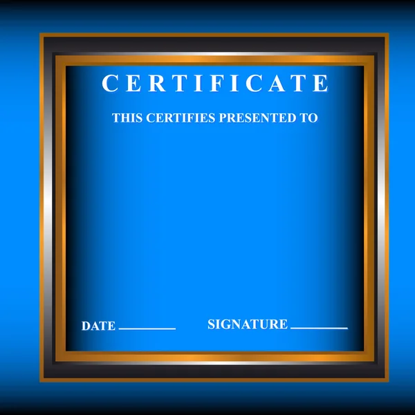 Nowy certyfikat — Wektor stockowy