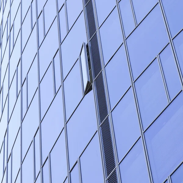 stock image Blue glass wall