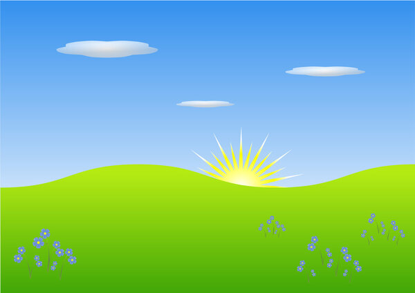 пейзаж восхода солнца
