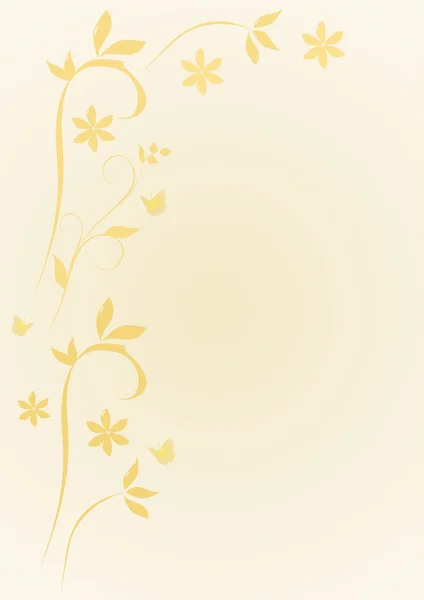 Gouden bloemen achtergrond — Stockfoto