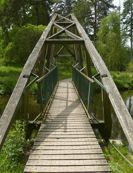 Fából készült footbridge — Stock Fotó
