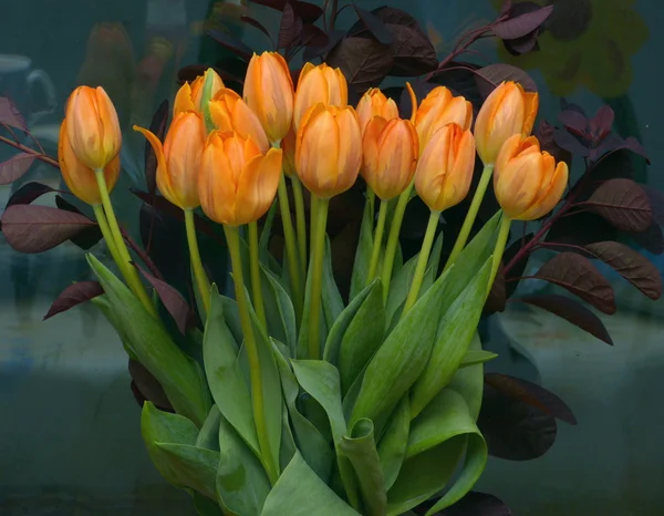 Ramo de flores tulipanes — Foto de Stock