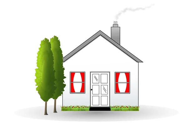 House and trees — Stock Photo, Image