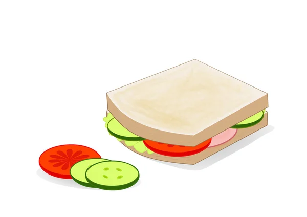 stock image Sandwich with salad