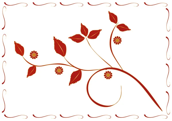 Листья и цветы фон — стоковый вектор