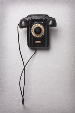 Old black phone clipart