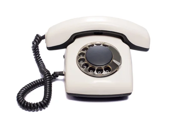 Старый телефон изолирован — стоковое фото