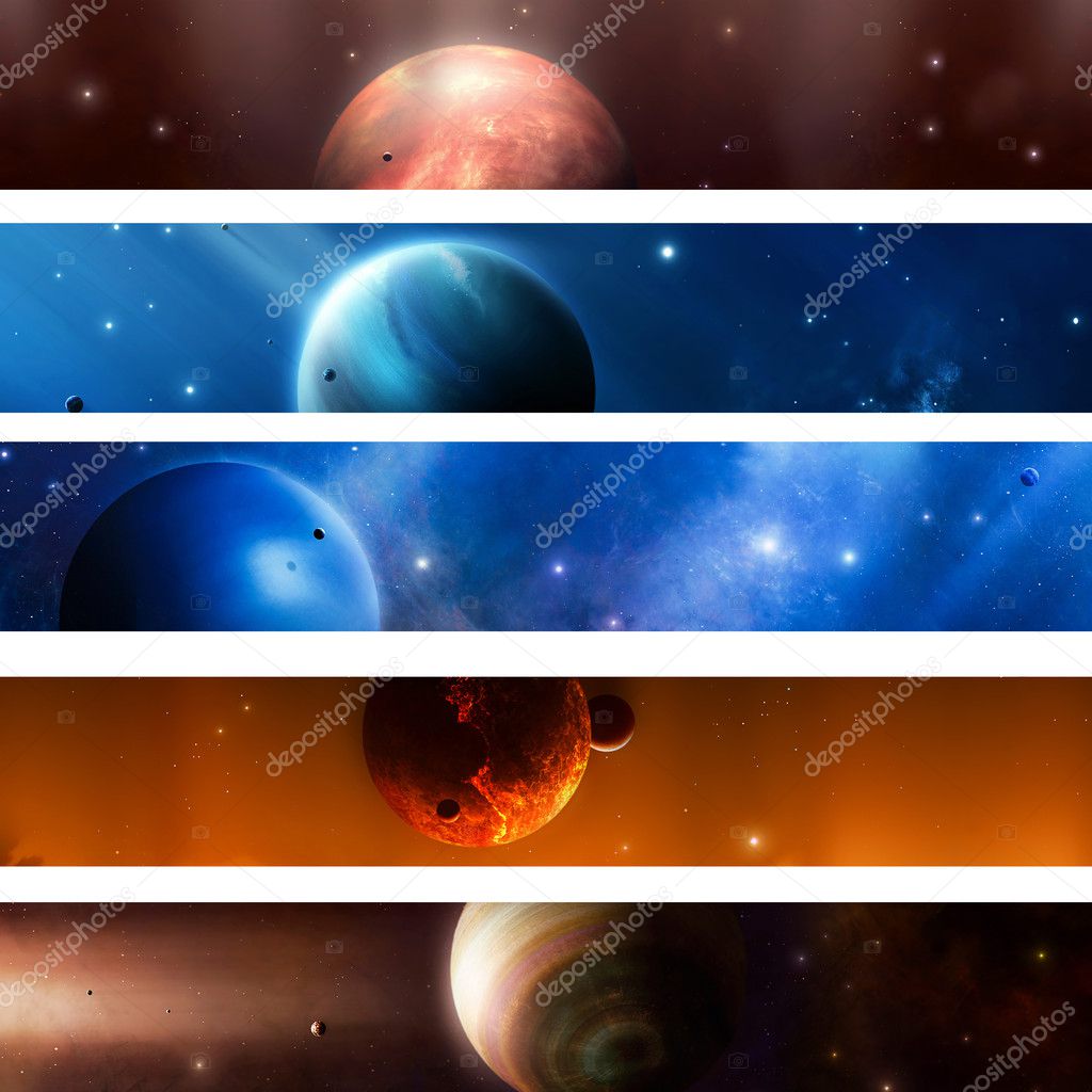 Space Planet Banners