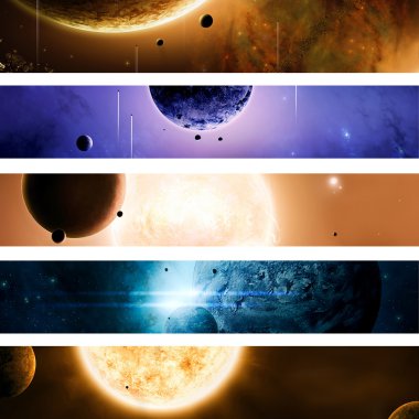 Space and Universe Banners clipart