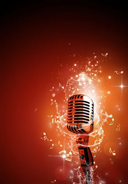 Sound Microphone music background — Stock Photo, Image