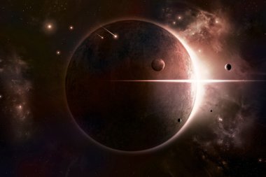 Eclipse uzay arka plan