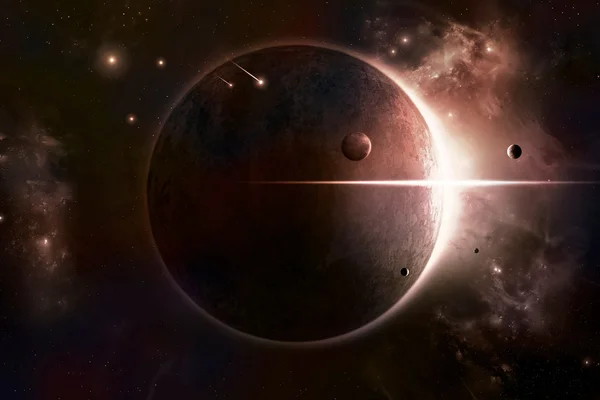 Eclipse Space Background — Fotografie, imagine de stoc