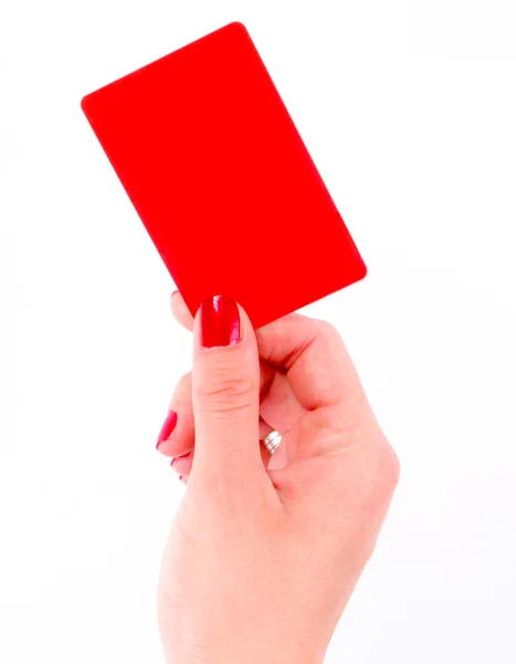 Cartão vermelho — Fotografia de Stock