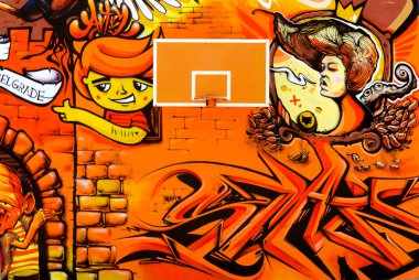 Basketball court clipart