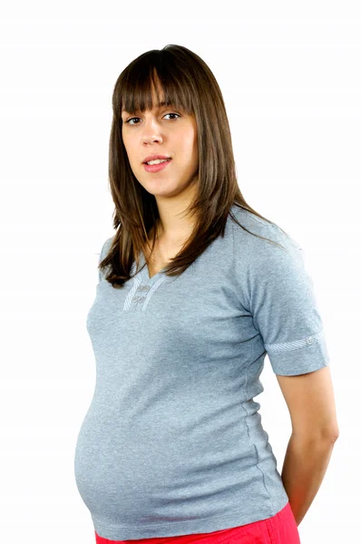 Eine schöne schwangere Frau — Stockfoto