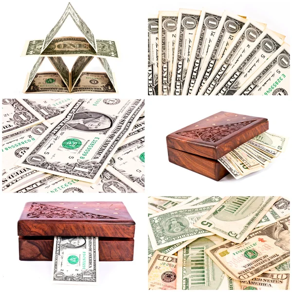 Collage dólar — Foto de Stock