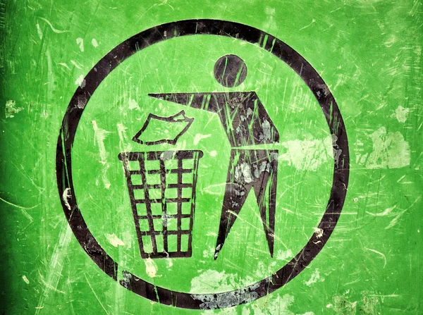 Signo de basura — Foto de Stock