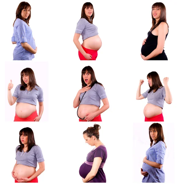Zwangerschap collage — Stockfoto