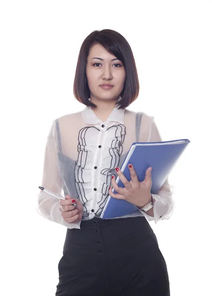 Businesswoman, Kazakh girl — Stock Photo, Image