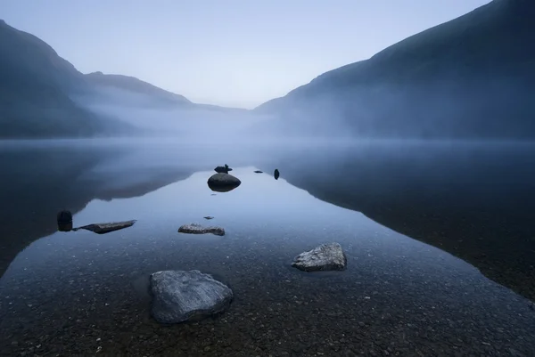 stock image Twilight at mountain lake